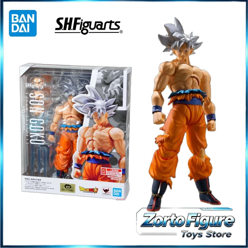 In Stock Authentic Bandai S.H.Figuarts Dragon Ball Super Ultra Instinct Goku White Hair Articulated Action Figure Toy Gift