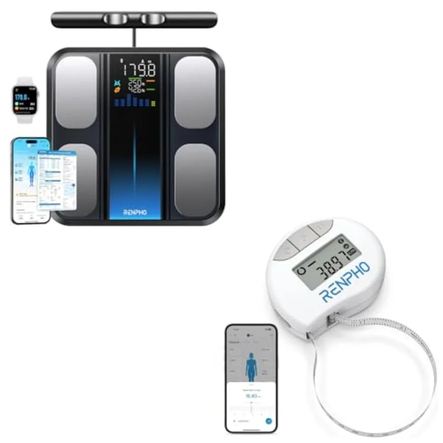 

Scale for Body Weight and Fat Percentage Smart Body Measuring Tape