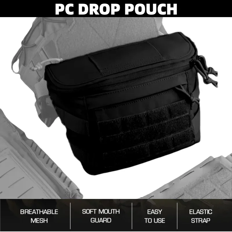 PC sub bag, large capacity storage bag, can be assembled to fit hunting vest MOLLE panel storage inner liner