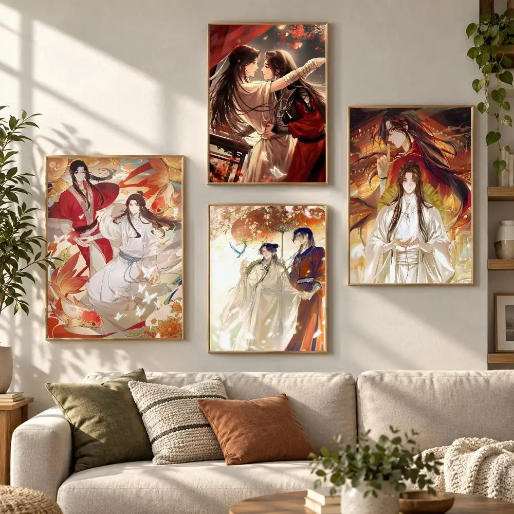 Anime Tgcf H-Heaven Officials Blessing Poster HD Waterproof Aesthetic Wall For Home Decor Trendy Durable Easy To Apply Art