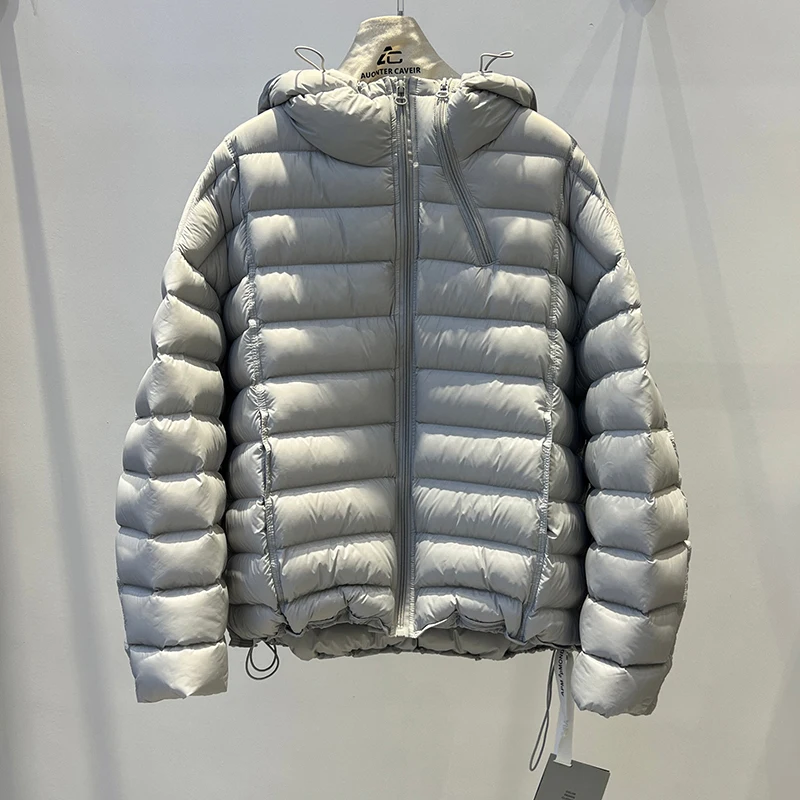 Winter White Duck Down Pork Rib Zipper Parker Outwears Women Waterproof Hooded Down Jacket Female Warm Thick Cold Proof Jacket