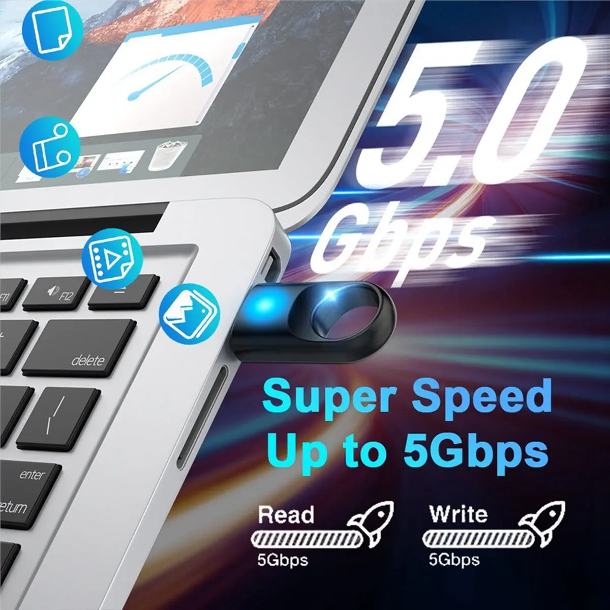 A46U Flash Memory TF Card Reader USB3.0 Adapter for TF SD PC Laptop Driving Recorder High-Speed Card Reader Universal