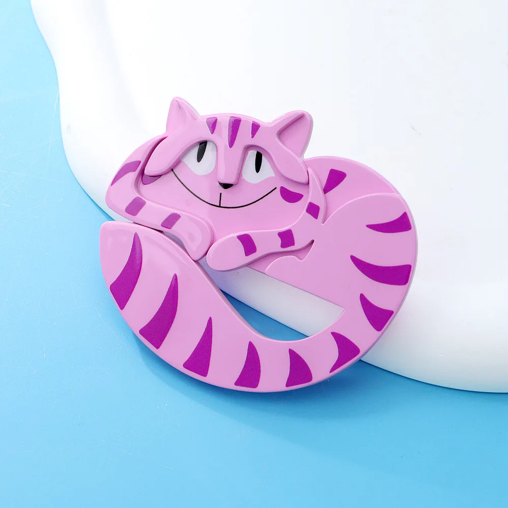 fashion acrylic pink cat brooch women\'s clothing accessories pins