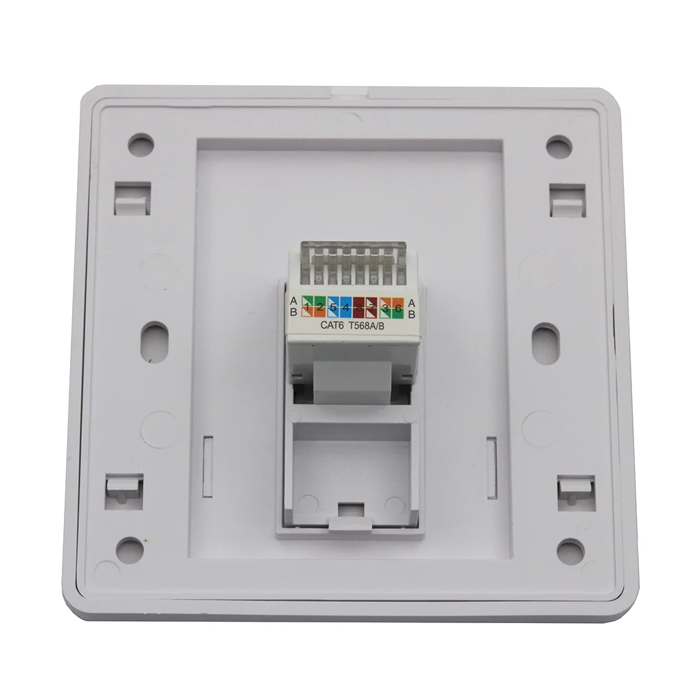 xintylink rj45 Socket panel jack modular 1 Port cat5e cat6 white Keystone pc Wall Face plate Faceplate toolless computer 86mm