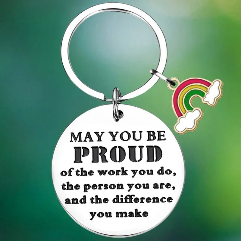 Coworker Appreciation Gift Keychain Thank You Gifts Key Chain Pendant Colleague Boss Teacher Going Away Retirement Gifts