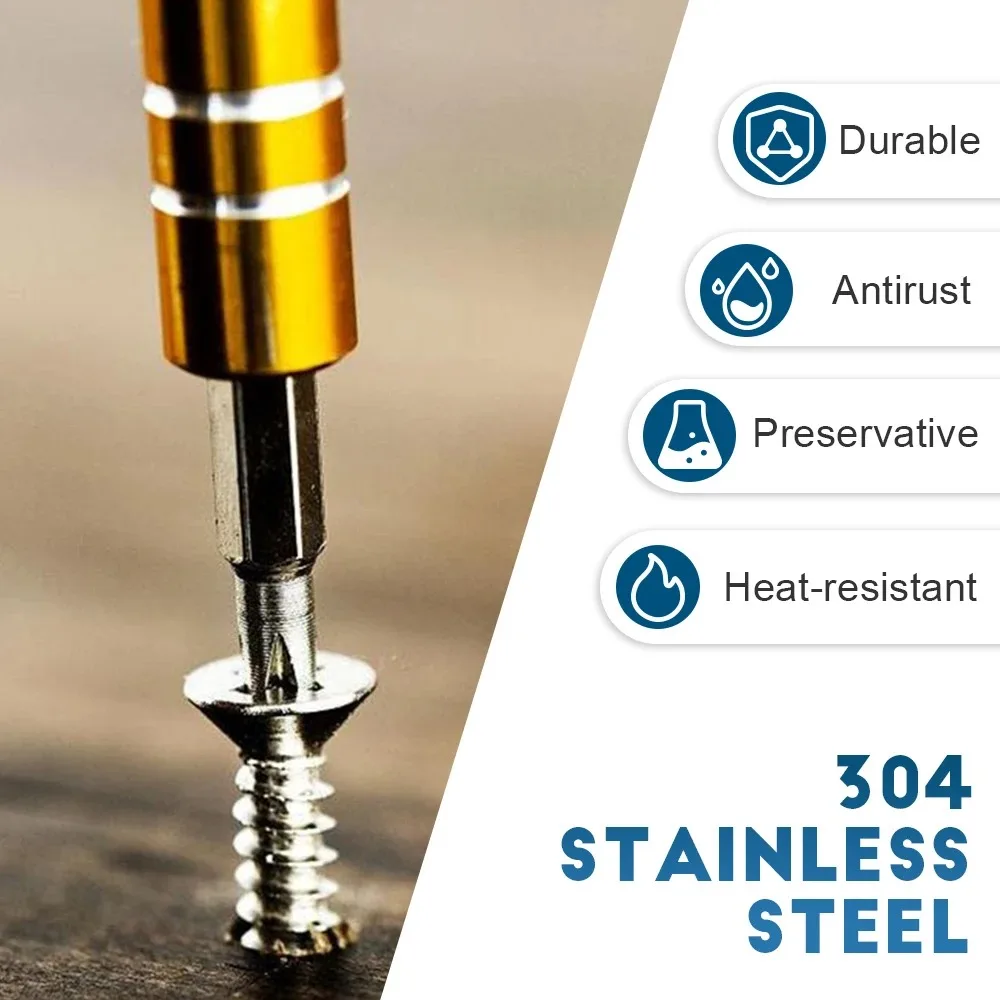 HOWSHENG 20-100pcs Phillips Flat Head Cutting Tail Self Tapping Screws 304 Stainless Steel KT Wood Screws M2 M2.3 M2.6 M3 M4 M5