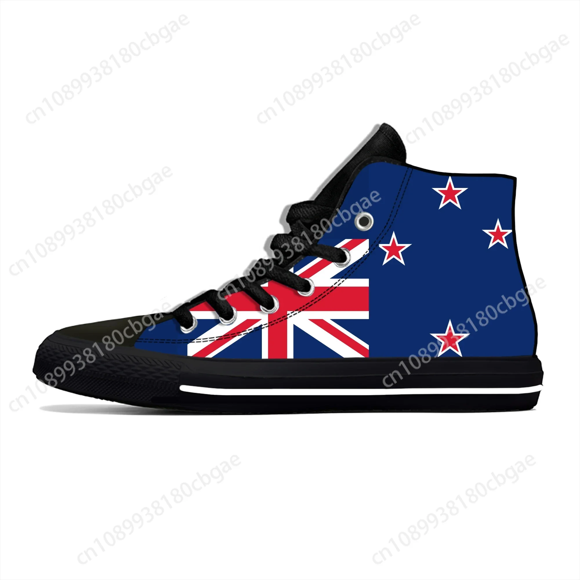 New Zealand Flag High Top Sneakers Mens Womens Teenager Casual Shoes Canvas Running Shoes 3D Print Breathable Lightweight shoe