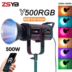 ZSYB Y500RGB LED Photography Light 2000K-10000K Professional Video Photo Studio Spotlight Studio Lamp Camera Light APP Control