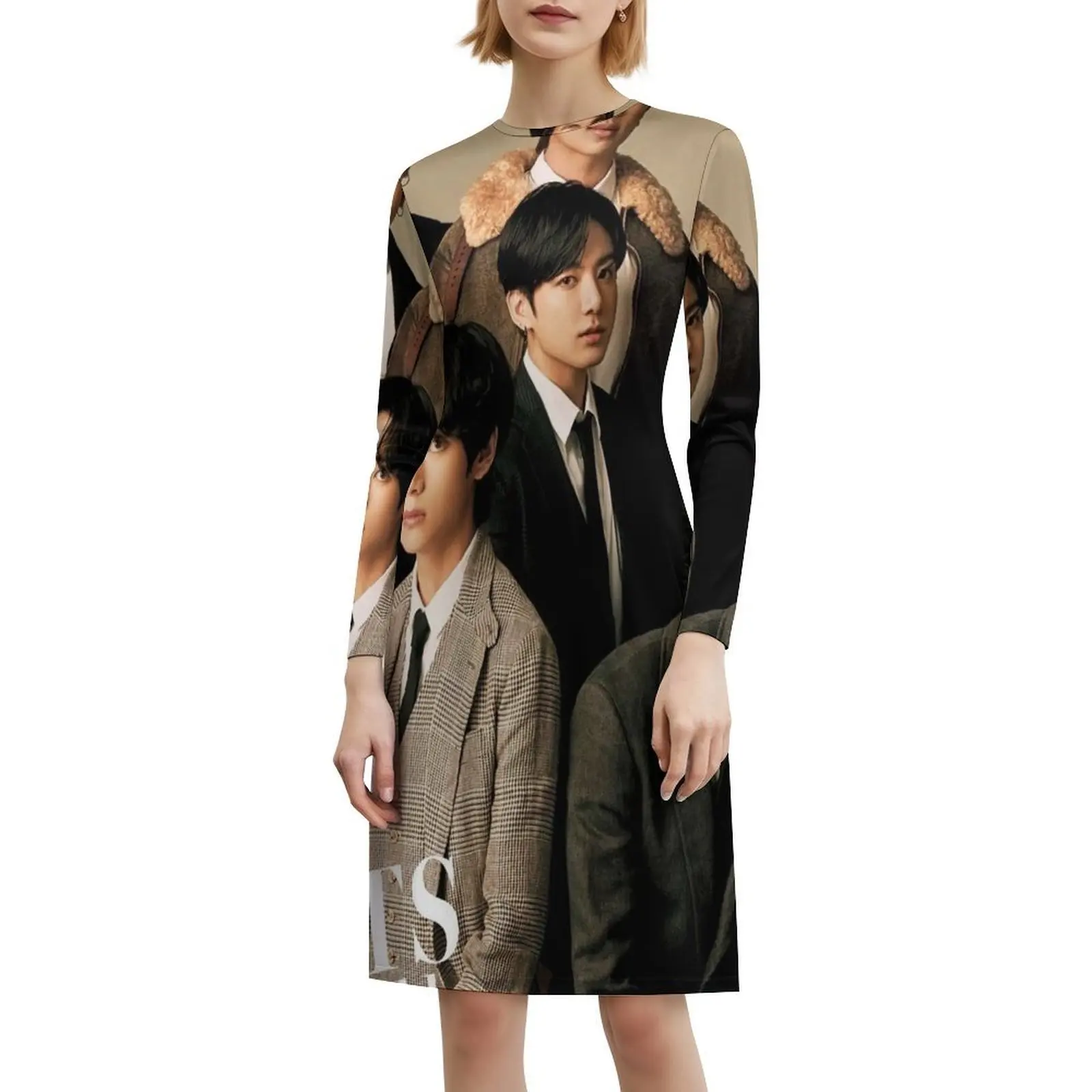 فستان قصير على طراز Domation Preppy الكوري للنساء على شكل حرف a فضفاض مناسب فستان يوم غير رسمي مجموعة أقضاء وسيم لطيفة Rm #6