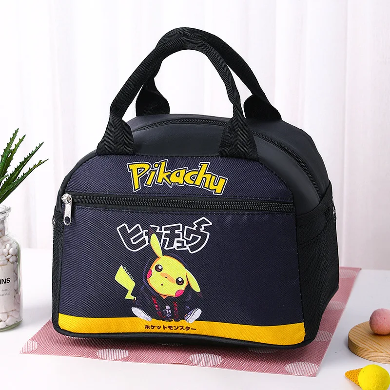 Pikachu Insulated Lunch Bag, Portable Lunch Box Storage Bag, Foldable Insulated Cooler Handbag,Perfect For Office School Picnic