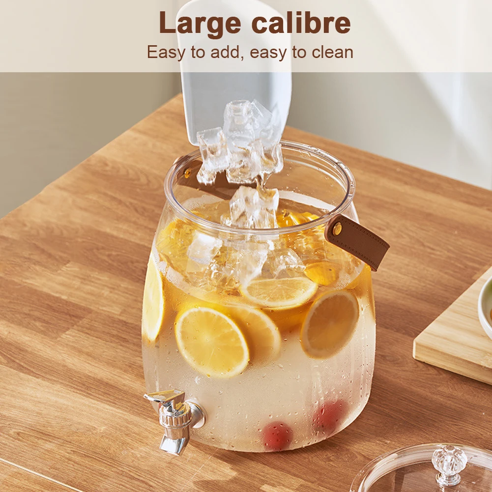 

PET 5L Beverage Dispenser with Spigot and Handle Cold Kettle Dispenser Cold Water Pitcher for Parties