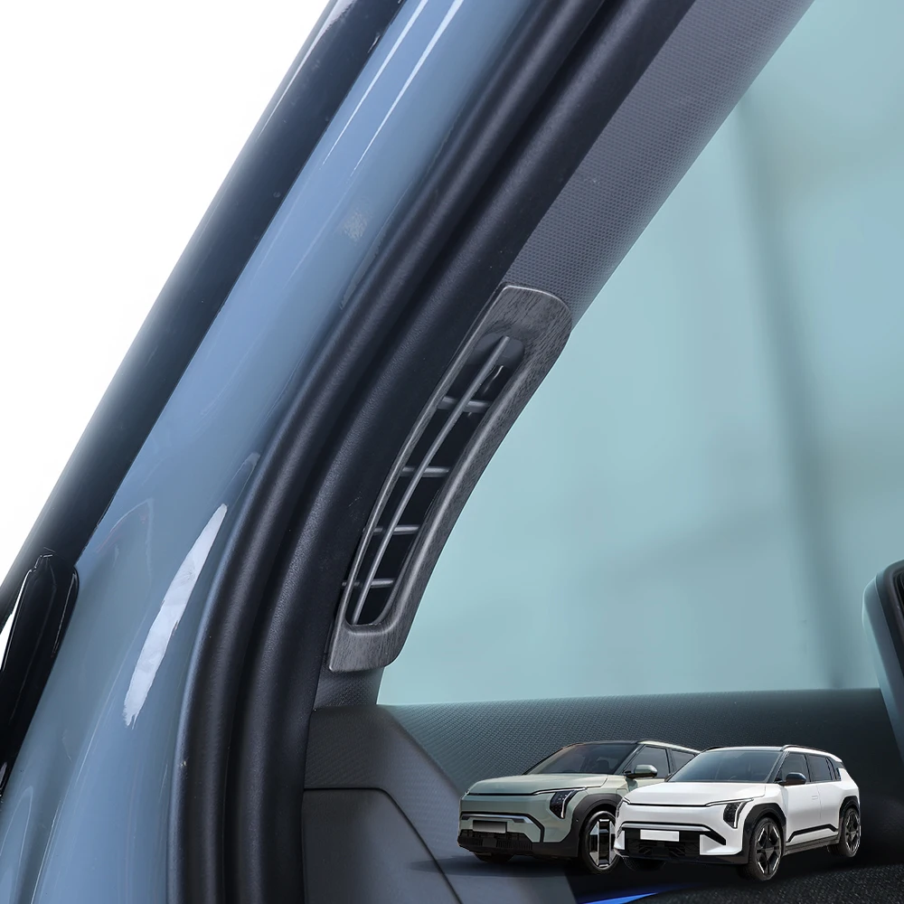 

2 шт., аксессуары для салона автомобиля, дверная стойка, накладка на вентиляционное отверстие, передняя накладка вентиляционного отверстия, материал ABS для KIA EV3 2024 2025 2026 с левым рулем