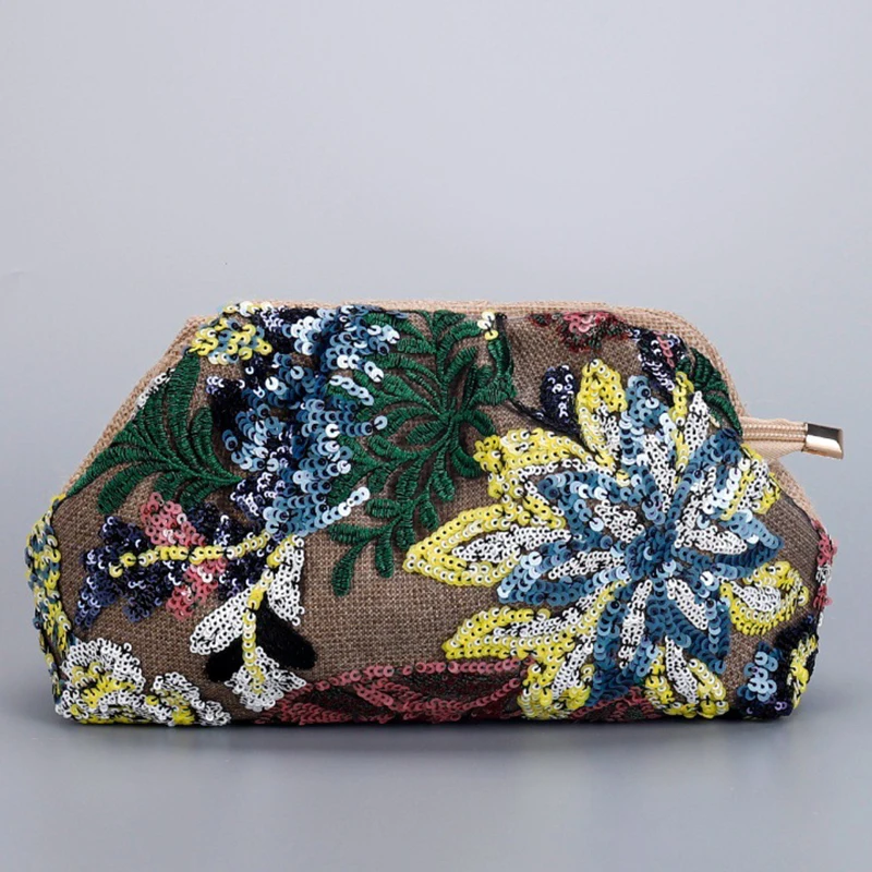 حقيبة حفلات ساحرة عصرية ومتعددة الاستخدامات، حقيبة ترتر أنيقة ومزاجية، حقيبة زهور كاجوال فاخرة لحفلات الزفاف والحفلات الراقصة