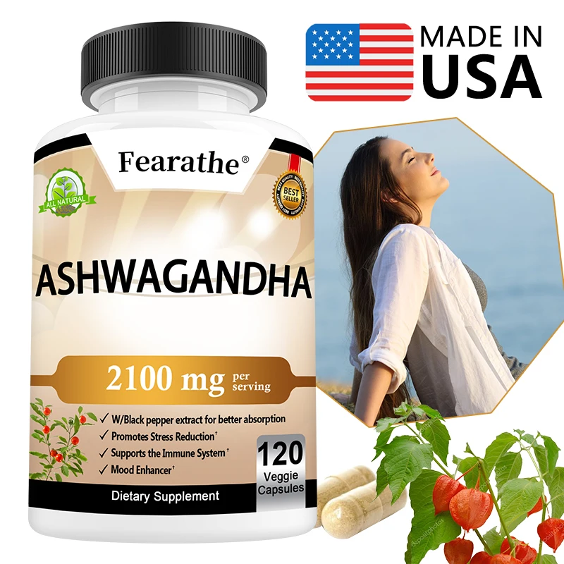 Ashwagandha Supplement - Supports Sleep, Relieves Stress, Provides Positive Mood and Memory