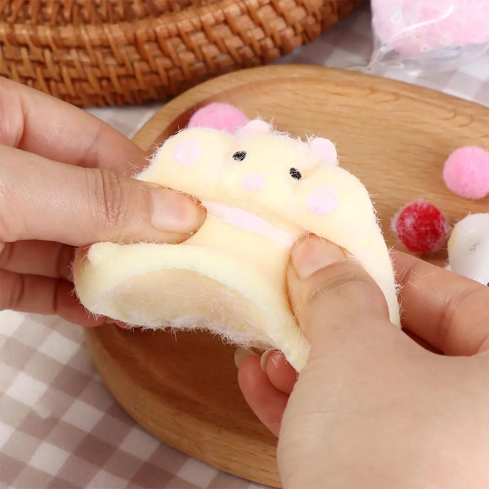 Pinch Toy Cartoon Cat Slow Rebound Toy Small Fresh Hamster Squeeze Paw Toys Cute Soft Pinch Fidget Toy Interesting Gifts