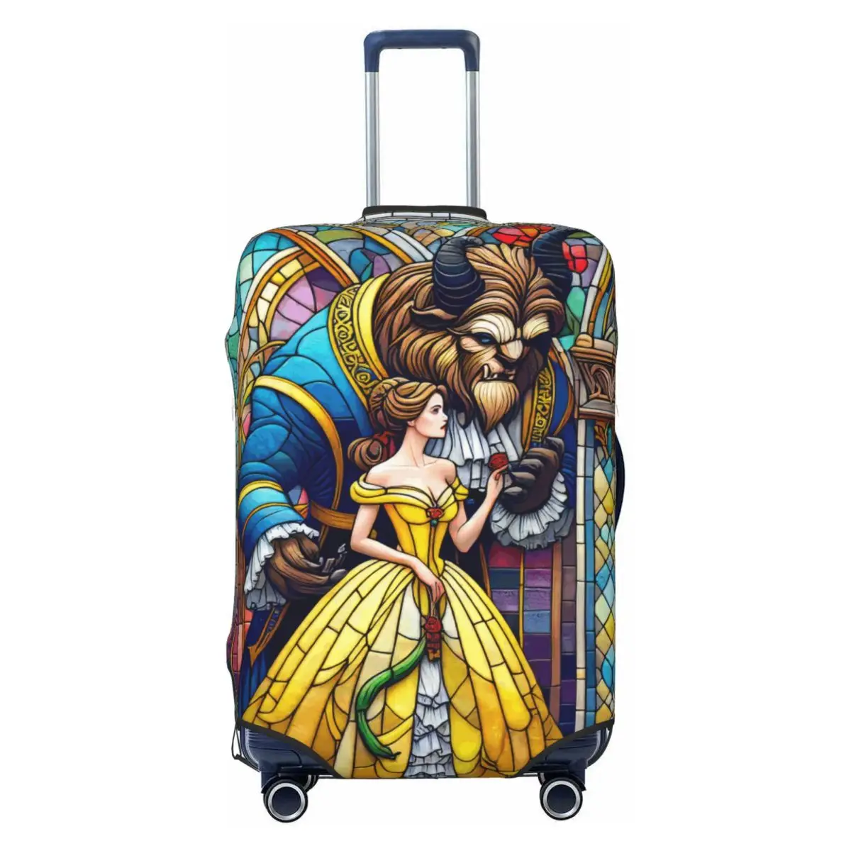 

Custom Belle Princess Beauty And The Beast Luggage Cover Funny Suitcase Protector Covers Suit For 18-32 inch
