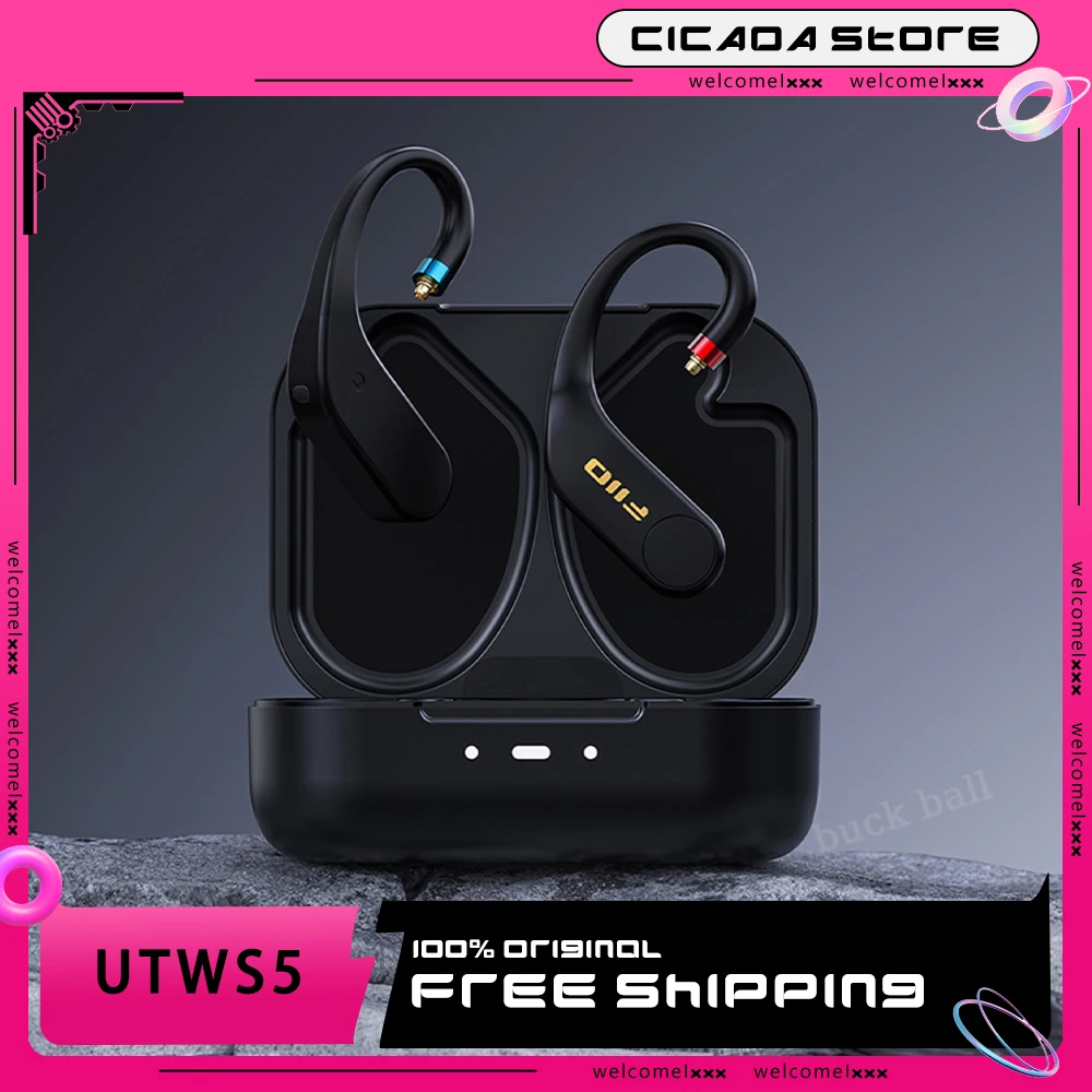 Fiio Utws5 True Wireless Bluetooth Earphones Hook & Headphone Amp 2025 Custom For Iems Hi-Res 96khz/24bit Aptx -Mmcx/0.78 2pins