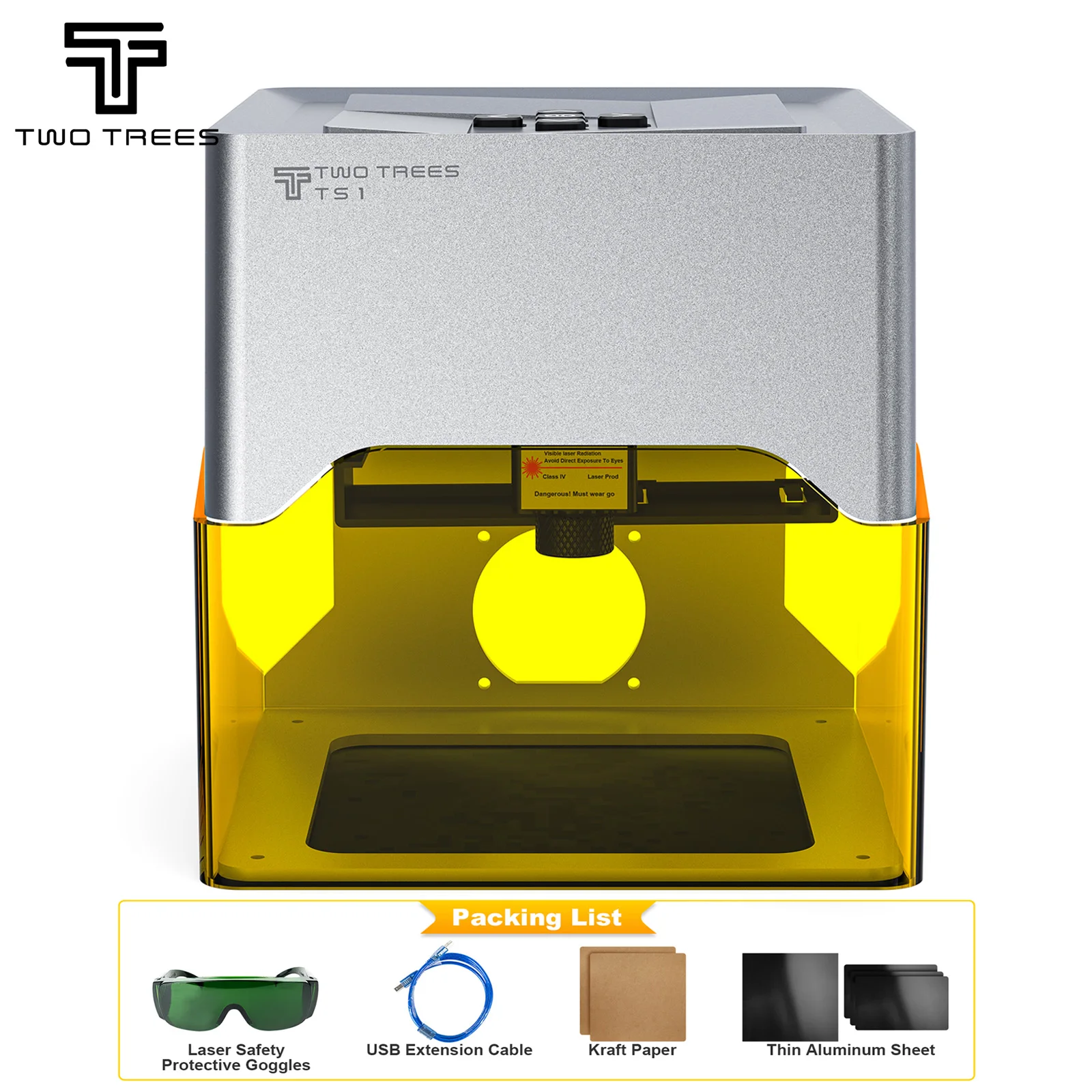 Twotrees TS1 Mini Portable Laser Engraver Diy Bluetooth Machine Painted Dog Tag Paper Leather Wooden Plastic Logo CNC Machine