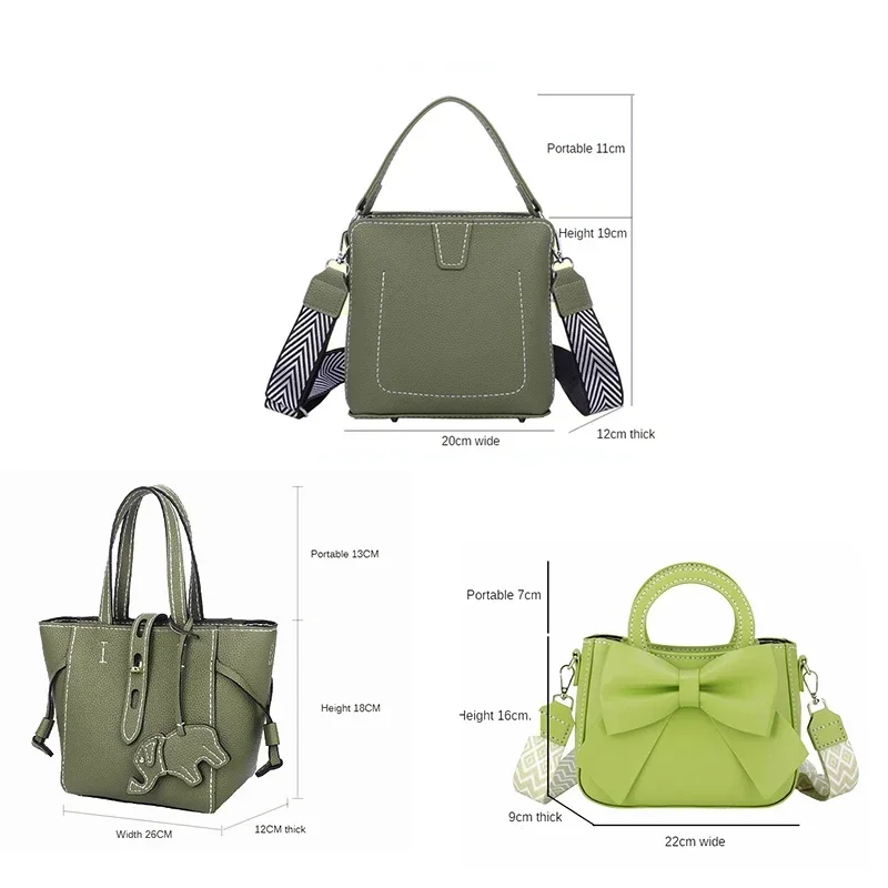 

1-5Sets 20/22/26CM Handmade Handbag Pu Leather For Women DIY Backpack Hand Bucket Bag Stitching With Sewing Tools Accessories