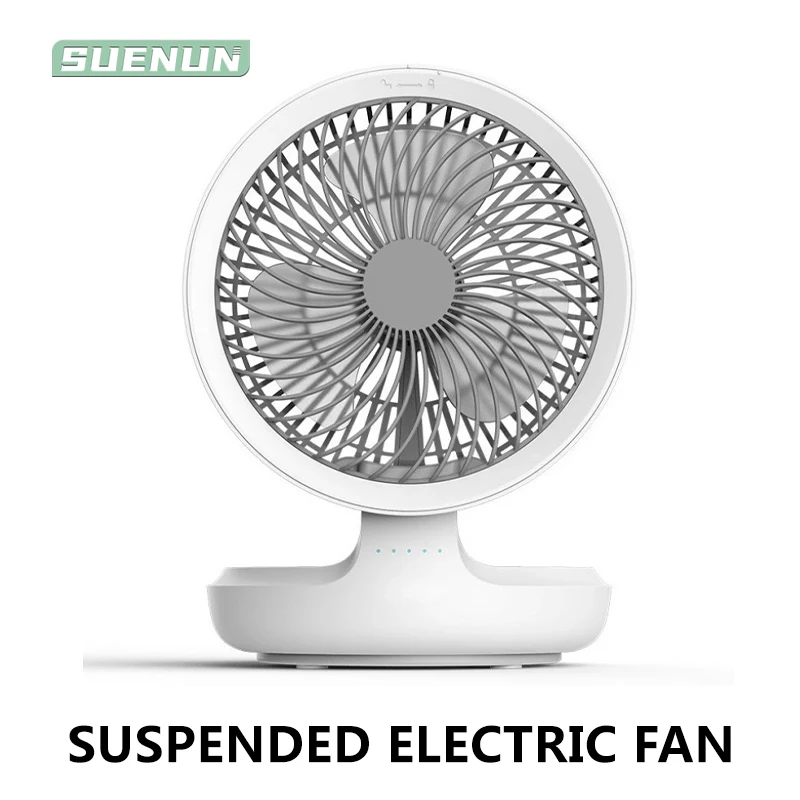 Air circulation desktop small suspended electric fan desktop office charging wall hanging folding kitchen