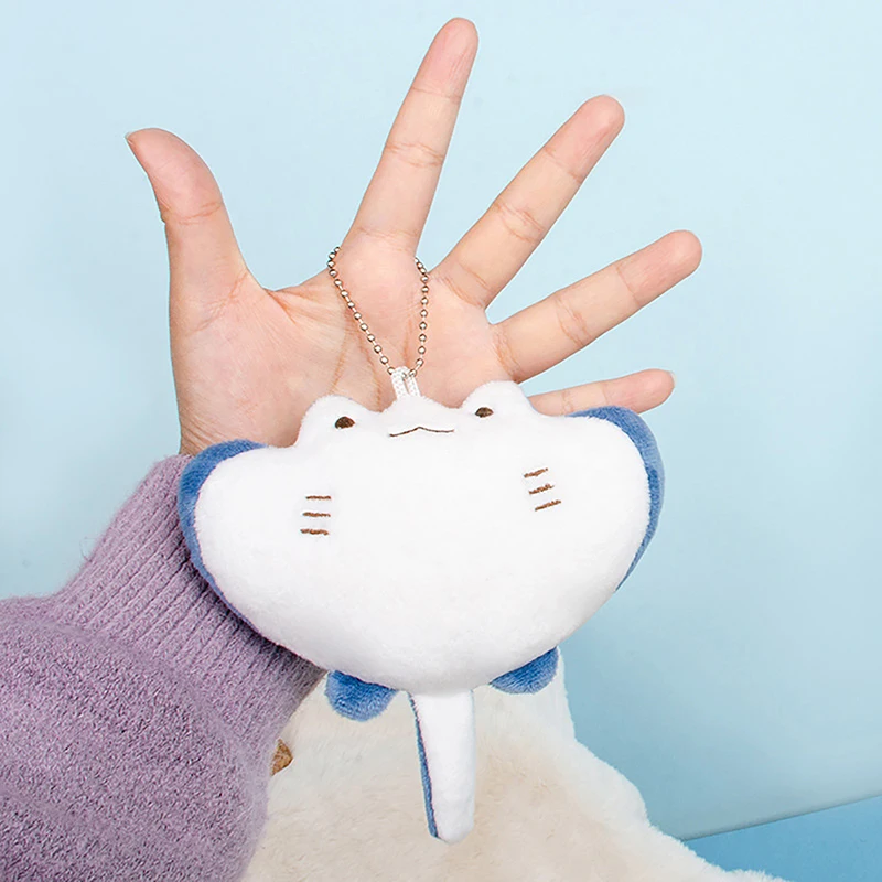 1PC Cartoon Marine Animal Devil Rays Doll Plush Toy Ornament Stuffed Animal Manta Ray Plush Keychain Pendant Kids Girls Gifts