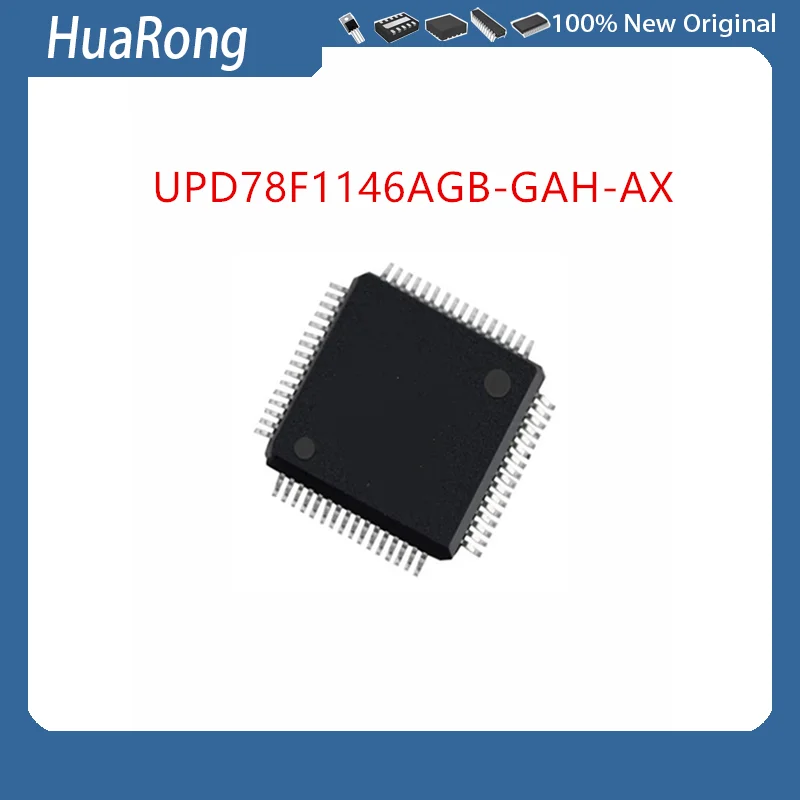 5Pcs/Lot   UPD78F1146AGB-GAH-AX  16BIT 256KB FLASH  MC908MR32CFUE MC68HC908MR32CFU M68HC08 LQFP-64