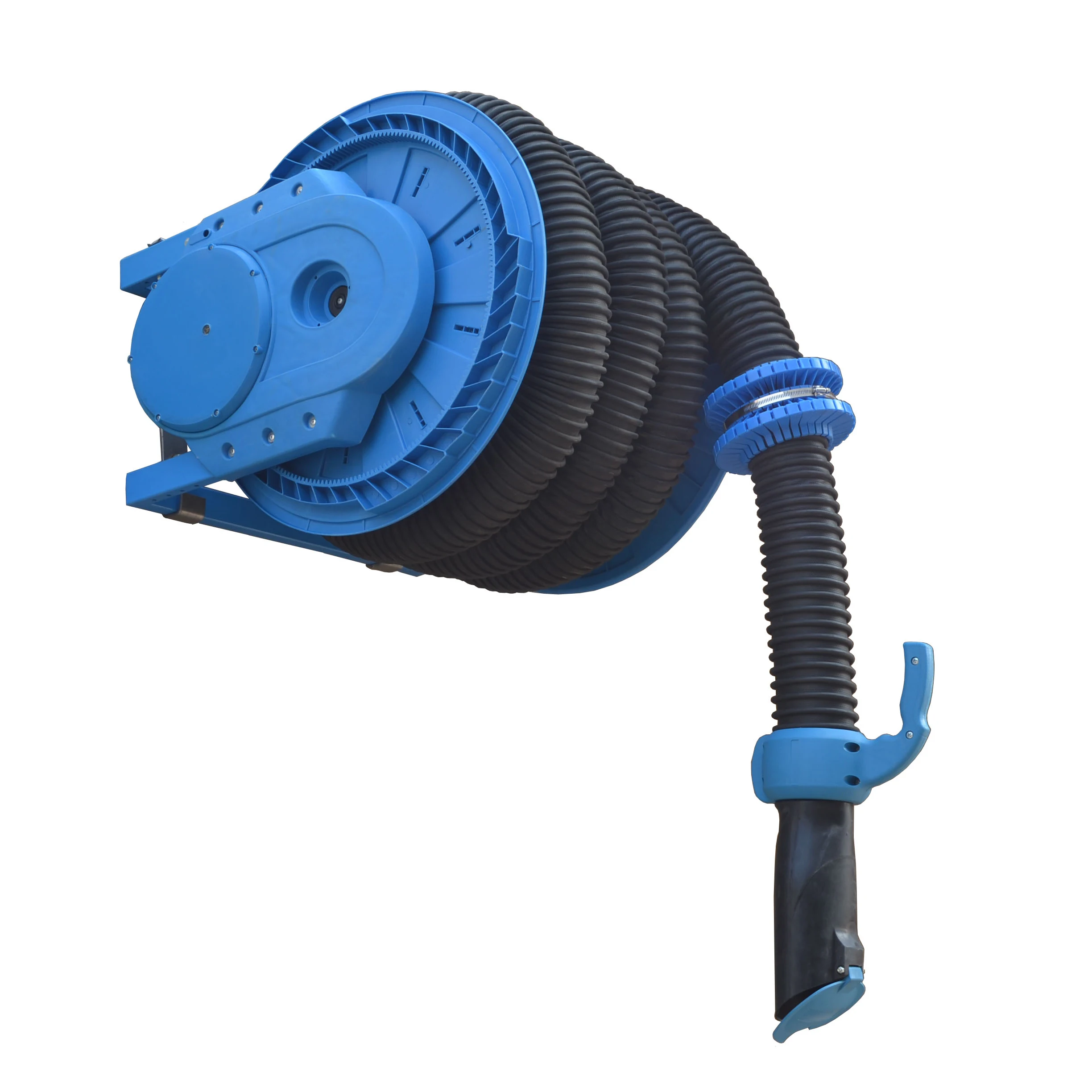 

Автомобильное оборудование. Катушка для шланга для извлечения выхлопных газов пружинного втягивания для удобного ремонта транспортных средств и использования в мастерской.