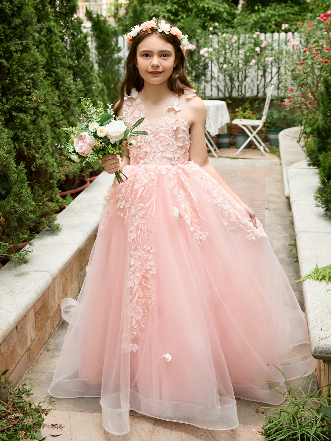 Słodki kwiat sukienki Quinceanera elegancka suknia imprezowa luksusowe koronki suknia balowa dostosowana sukienka na studniówkę letnie nowe szaty invitée mariag