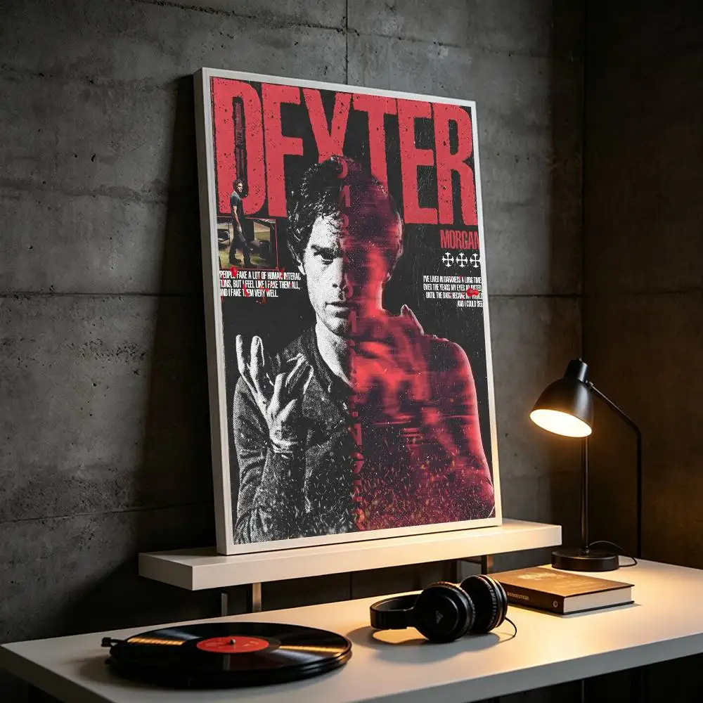 Movie D-Dexter Morgan  Poster High Quality Dorm Living Room Aesthetic Wall Decoration Painting Stickers Gift
