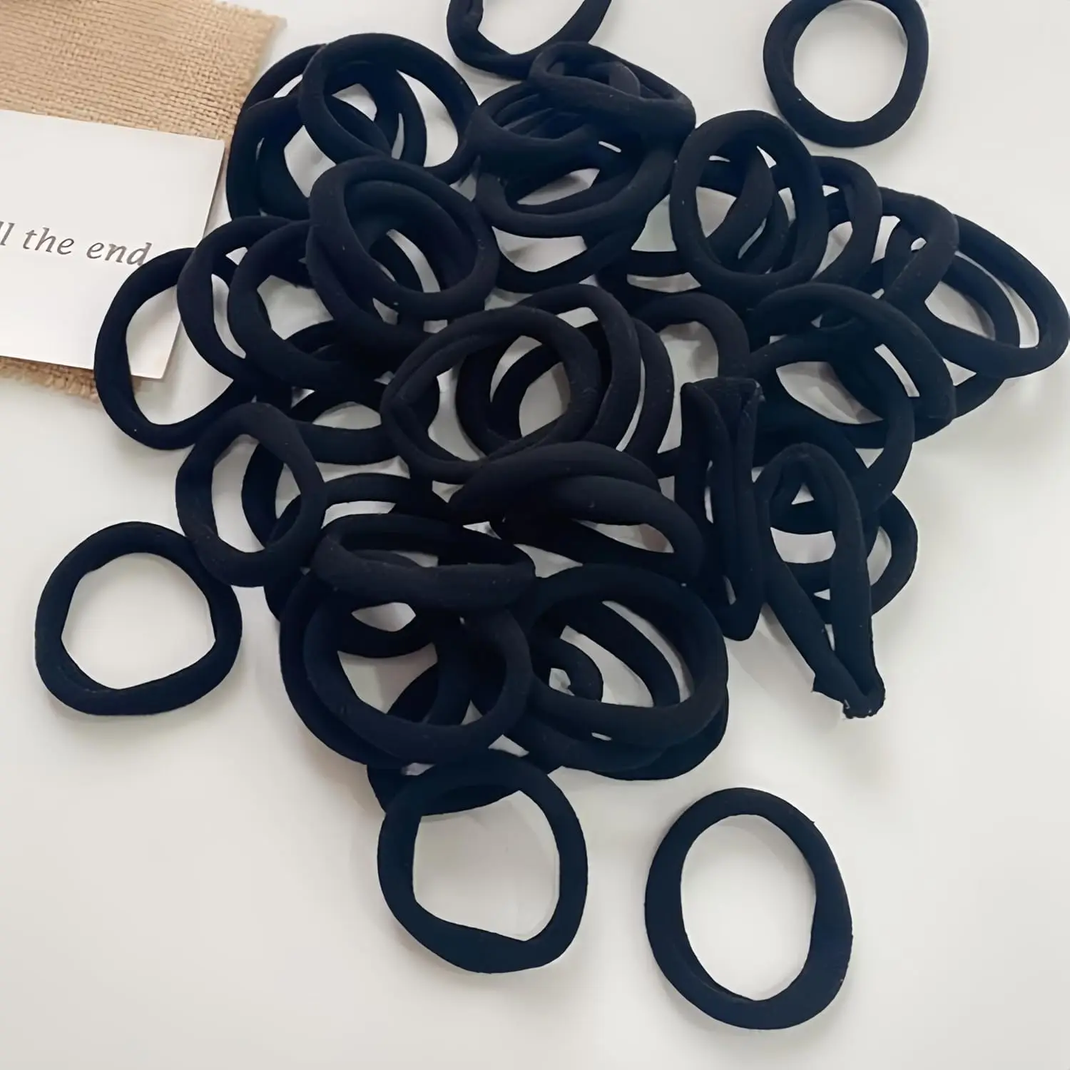 

50/100PCS High Elastic Hair Bands for Women Girls Black Basic Hair Tie Headband Simple Ponytail Holder Headwear Hair Accessories