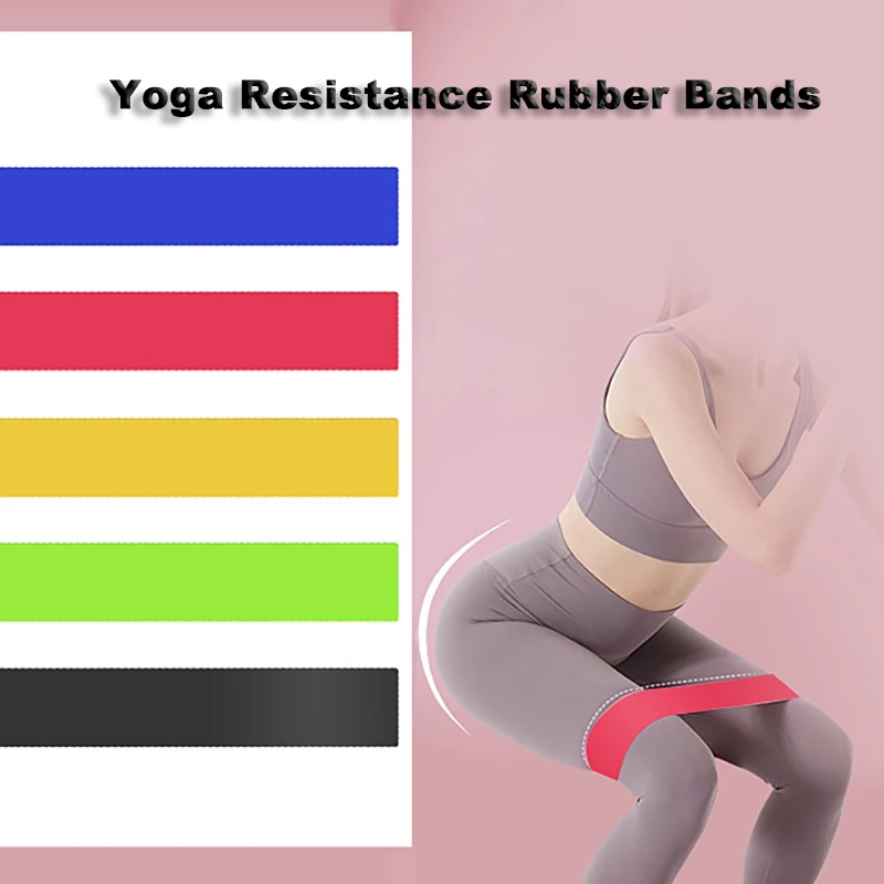 5 Different Resistance Bands Yoga Band Fitness Exercise Training Hip Tension Band Leg Squat Dance Elastic Loop Stretch Band