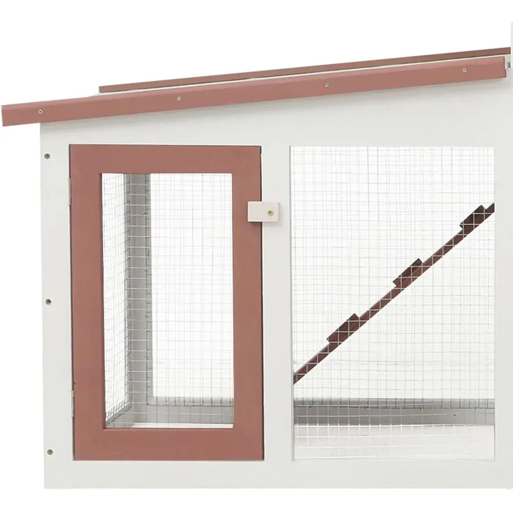 Extra Large 80 Wooden Rabbit Hutch with Removable Tray, Suitable for Outdoor and Indoor Use, Non-Slip Floor, Ideal for Small Ani