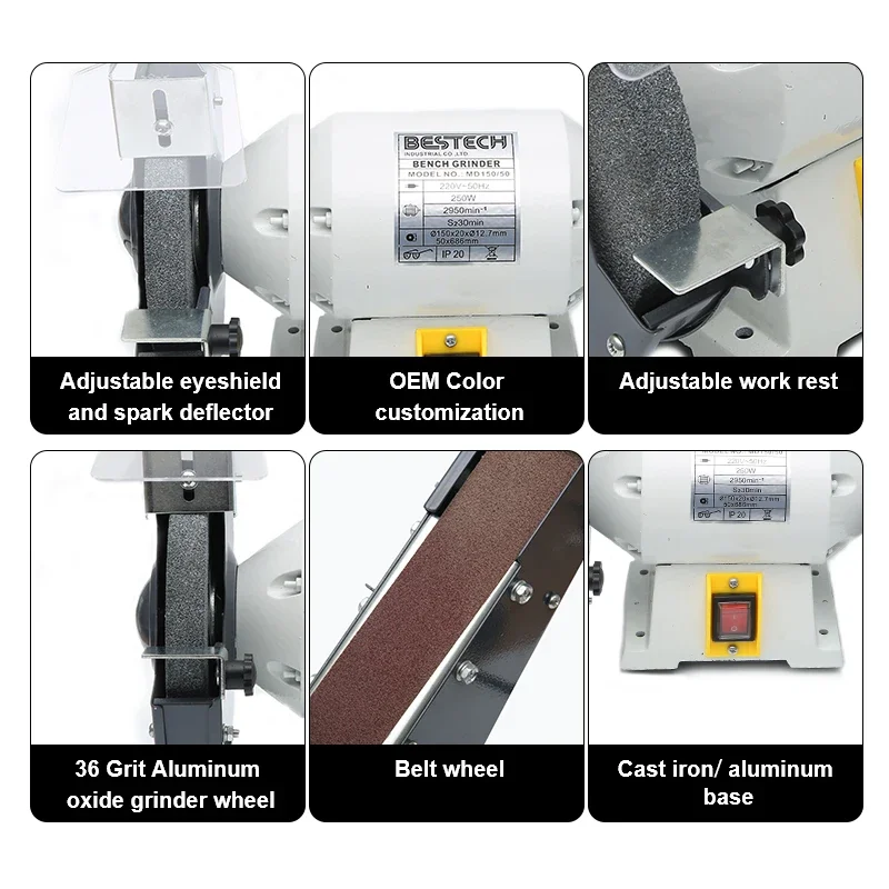 

Factory Price Metal Grinding Bench Grinder Machine