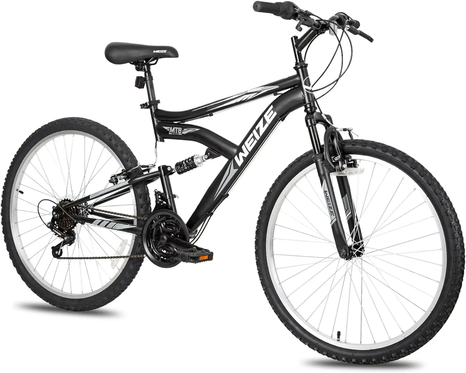 Mountain Bike, 24/26/27.5 inch Outdoor Cycling Bike,18-Speed/High-Carbon Steel/Dual Full Suspension, Adjustable Ergonomic