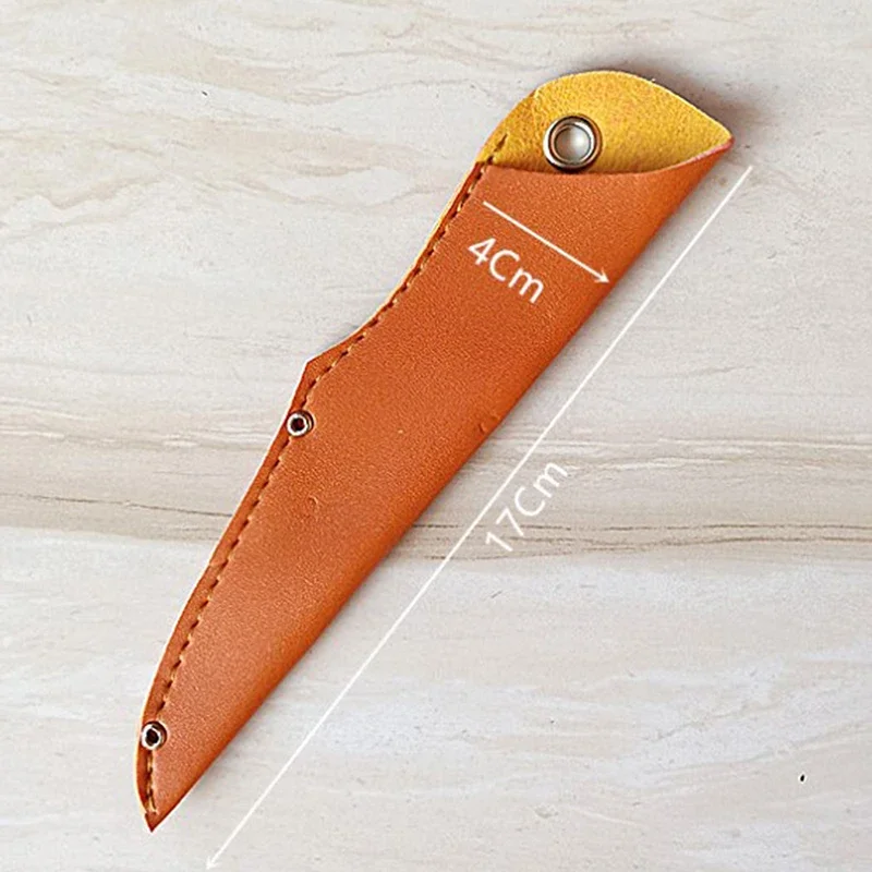 1pcs Kitchen Knife Sheath PU Leather Universal Knife Sheath Portable Fruit Knife Blade Protector Cover Edge Guards Case Home