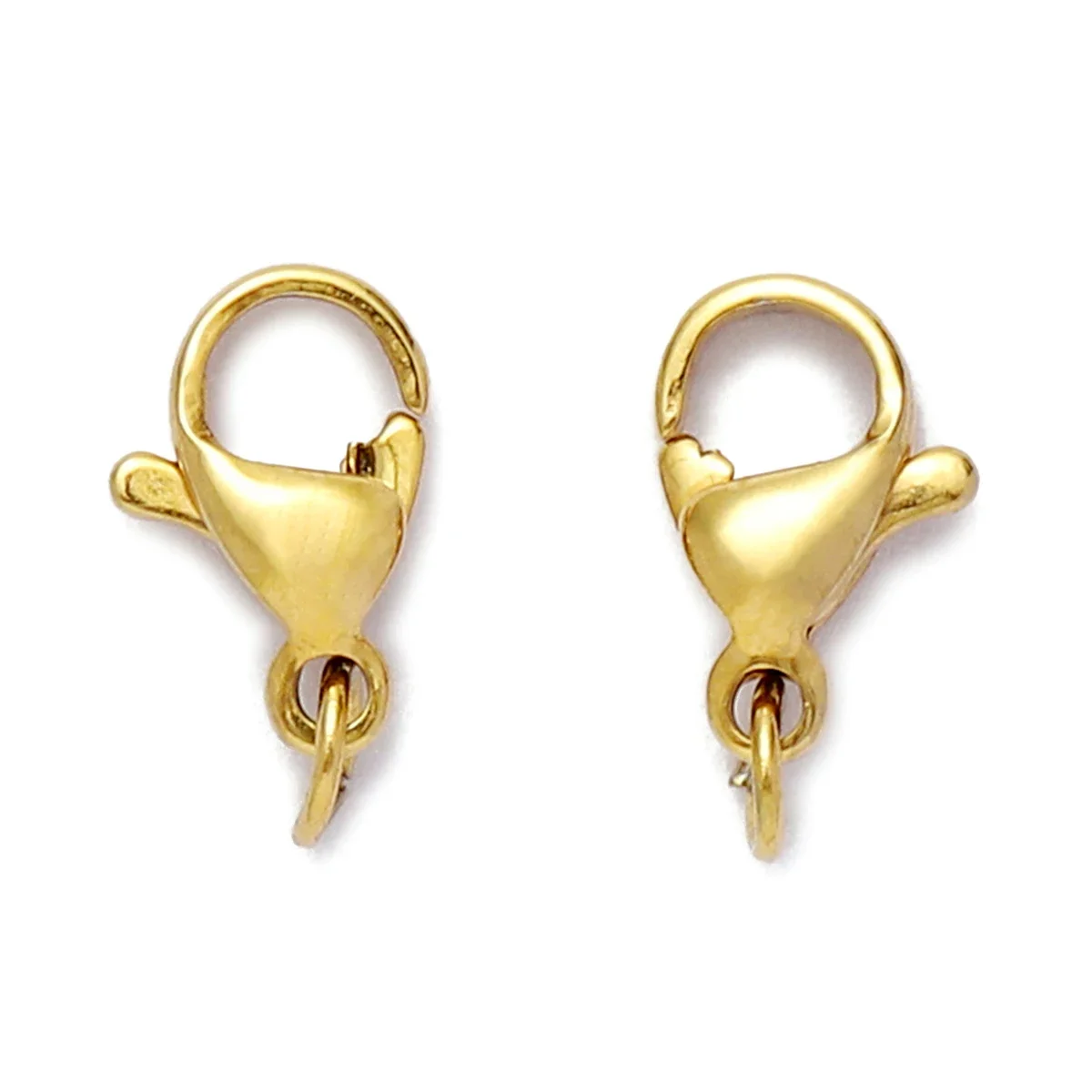 

100pcs/lot 304 Stainless Steel 18K Gold Plated Lobster Clasp DIY Jewelry Making Connectors for Necklace Bracelet Never Fade