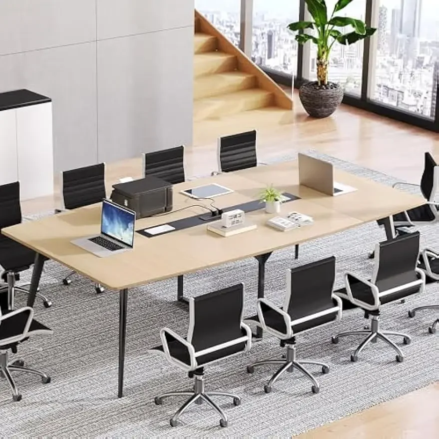 8FT Conference Table with Power Outlets, 94.5