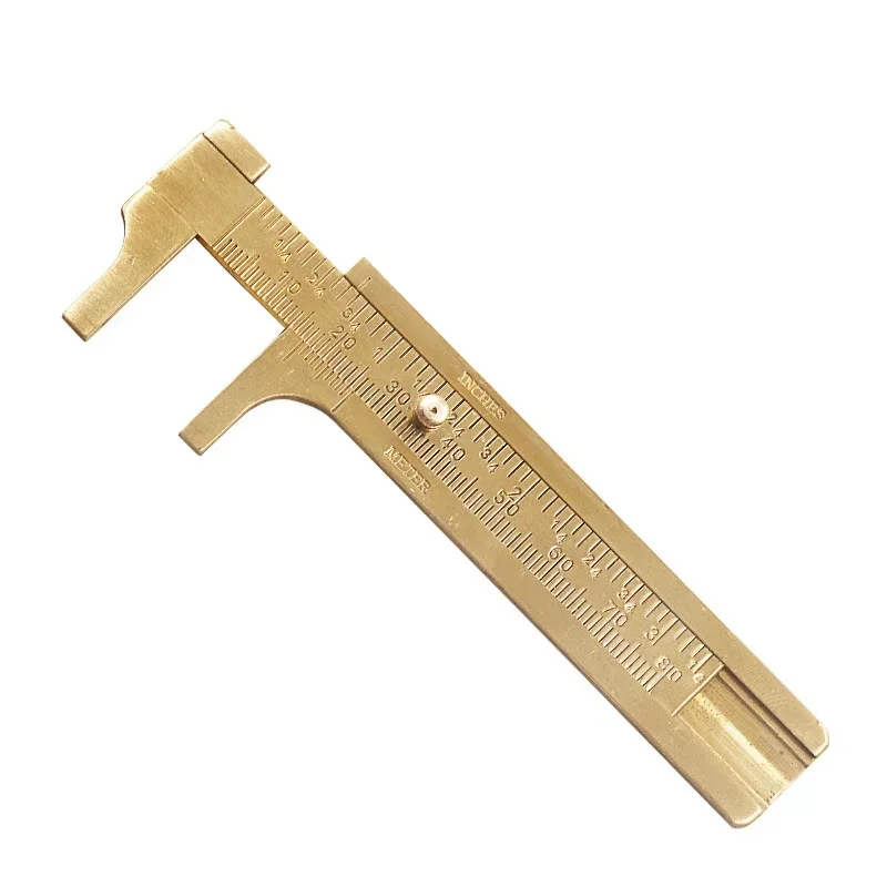 0-80mm Mini Brass Sliding Gauge Vernier Caliper High Qualtiy Measure Measurement Tool Pocket