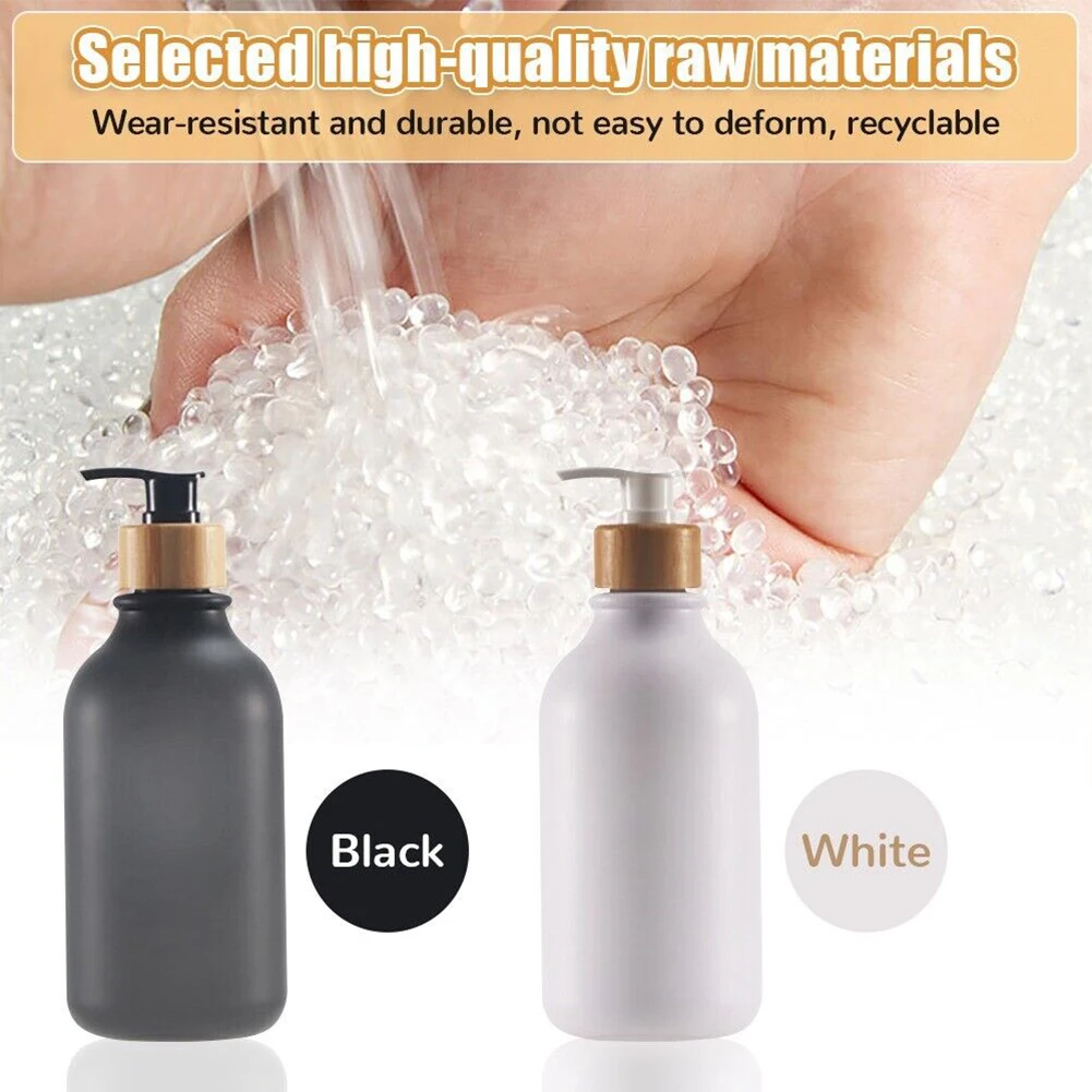 For Bathroom Container Dispenser Bathroom Accessories Bathroom Plastic Material Refillable 300ml Capacity Frosted Style