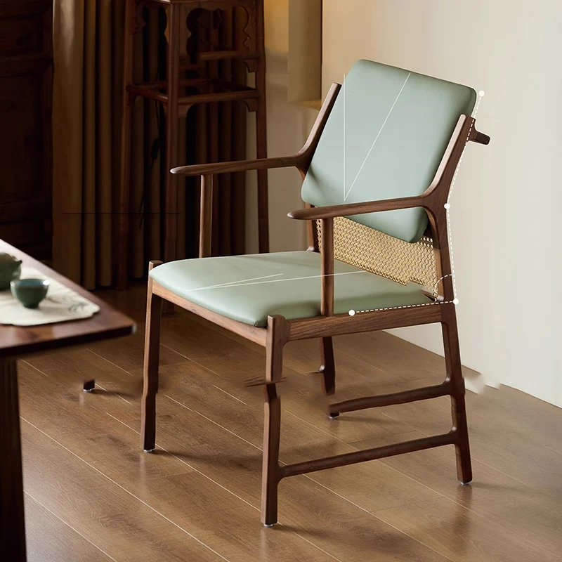 

Modern Wooden Dining Chairs Vanity Vintage Throne Stoot Retro Dining Chairs Luxury Living Room Muebles Entrance Hall Furniture