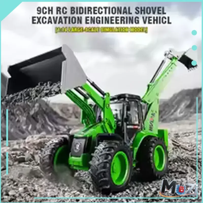 Huina 1579 RC حفارة 1/14 2.4G 9CH التحكم عن بعد سيارات الشاحنات حفار محمل ضوء الصوت شاحنة بناء JCB نموذج الهدايا