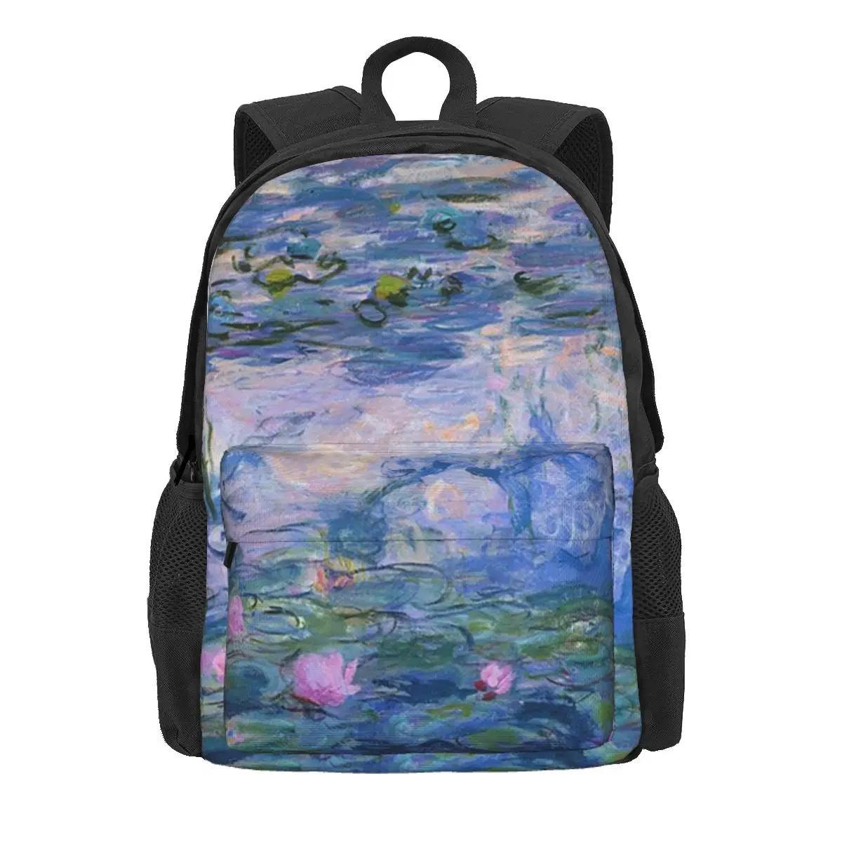 

Claude Monet - Water Lilies Backpack Daypack Large Capacity Children BookBag School Bag Shoulder Bags for Men Women