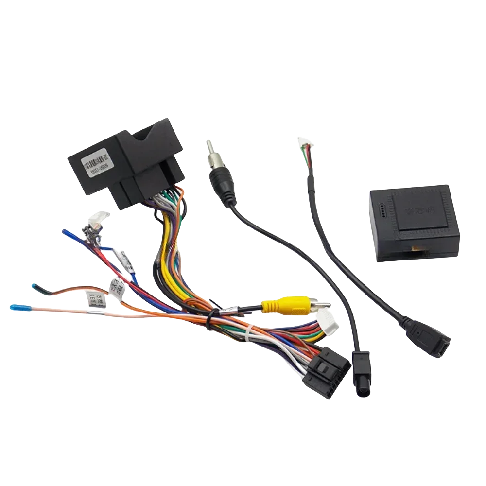 

16-контактный жгут проводов питания, кабель Canbus Box, адаптер, декодер для MG ZS/GS/HS 2017Android, автомобильное радио, стерео, автомобильные аксессуары