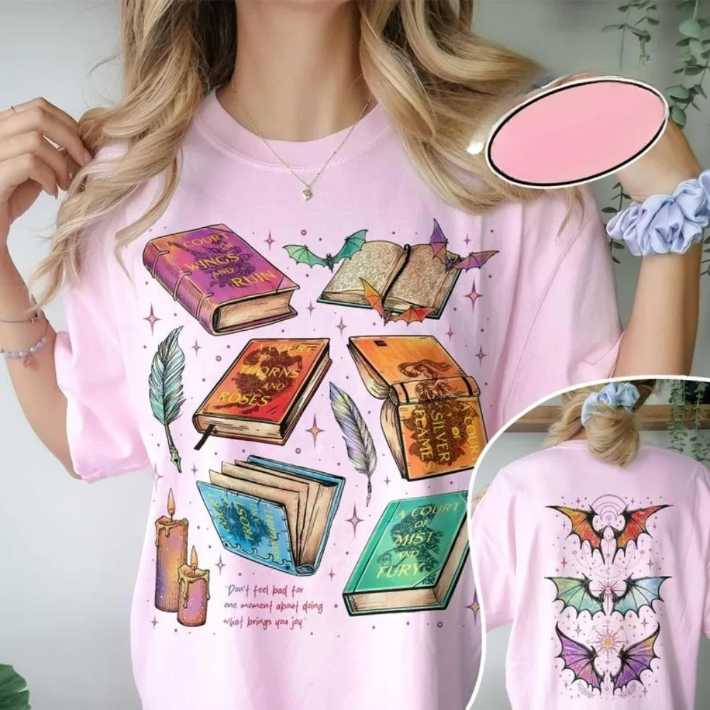 Fan of ACOTAR Series Two Sided Tee The Bat Boys Shirt Velaris Book Lover TShirt SJM Inspired Tee Gift for Bookish Women Clothing