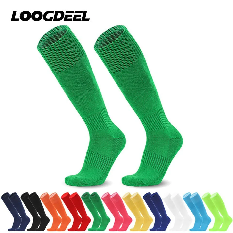 Loogdeel 1 Pair Kids Soccer Socks Boys Football Socks Girls Knee High Socks Baseball Softball Sports Kids Youth Men Women