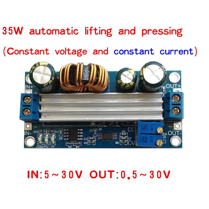 CC CV Adjustable 3A 35W DC 5 -30V to DC 0.5 -30V Step Up Down Buck Boost Converter Power Supply Module Voltage Regulator XY-SJVA