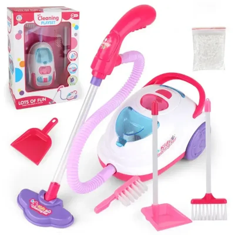 Kinder Pretend Spielen Spielzeug Housekeeping Werkzeuge Set Simulation Möbel Staubsauger Lade Hausarbeit Staub Catcher Mädchen Geschenk