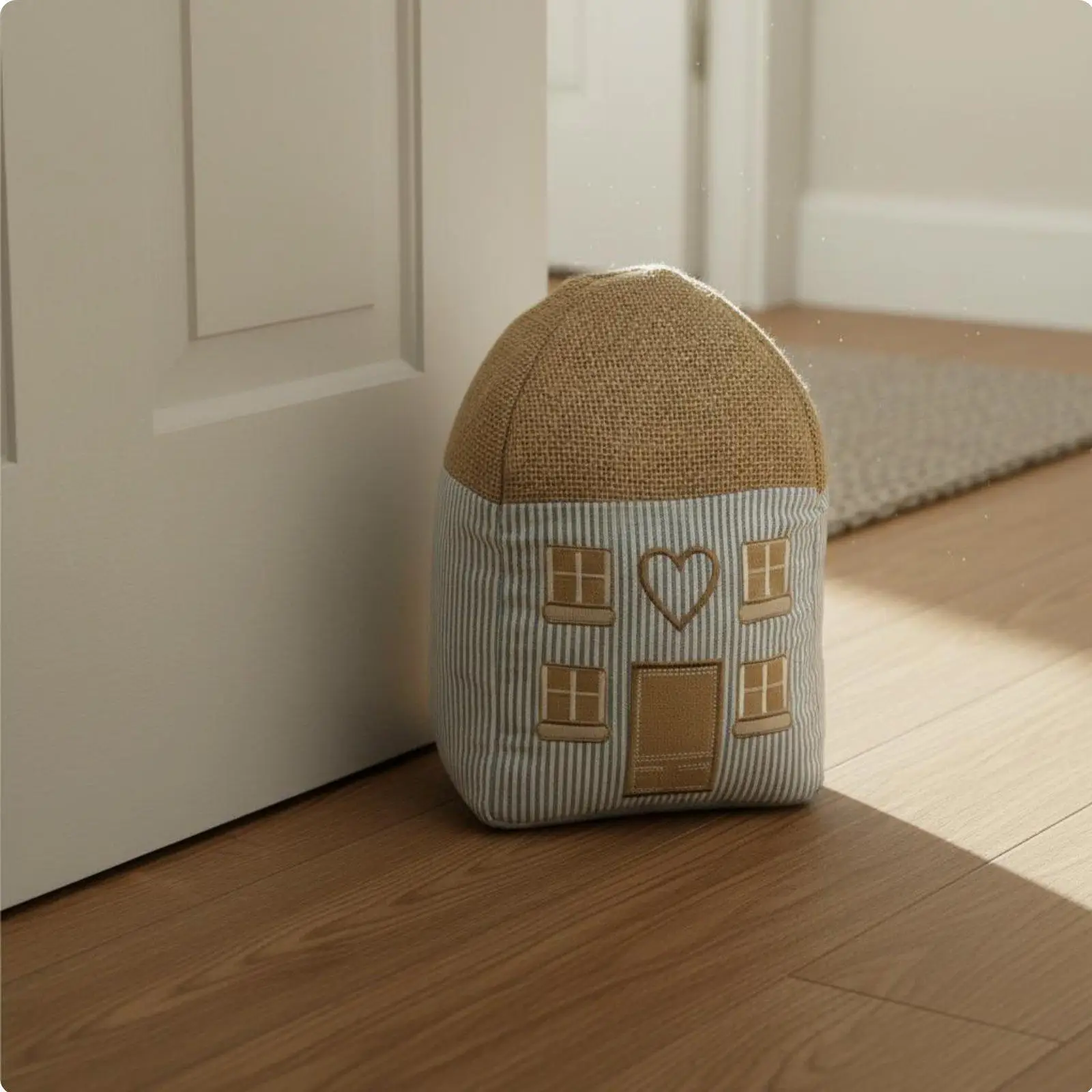 Cloth Cottage Doorstop Windproof Textile Door Stopper Soft Material Decorative Cottage Door Stopper for Kids, Living Room,