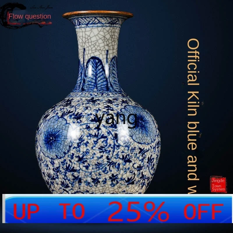 

lmm Blue and White Porcelain Living Room Entrance Home Decorative Crafts