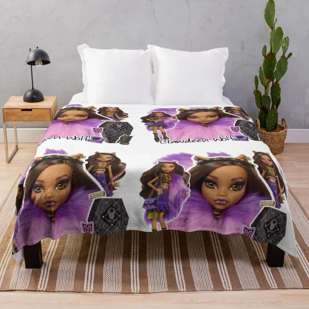 

Clawdeen Wolf Haunt Couture Throw Blanket bed plaid Sofa Quilt Softest Blankets